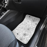 Spider Web Cobweb Pattern White Background Front And Back Car Mats