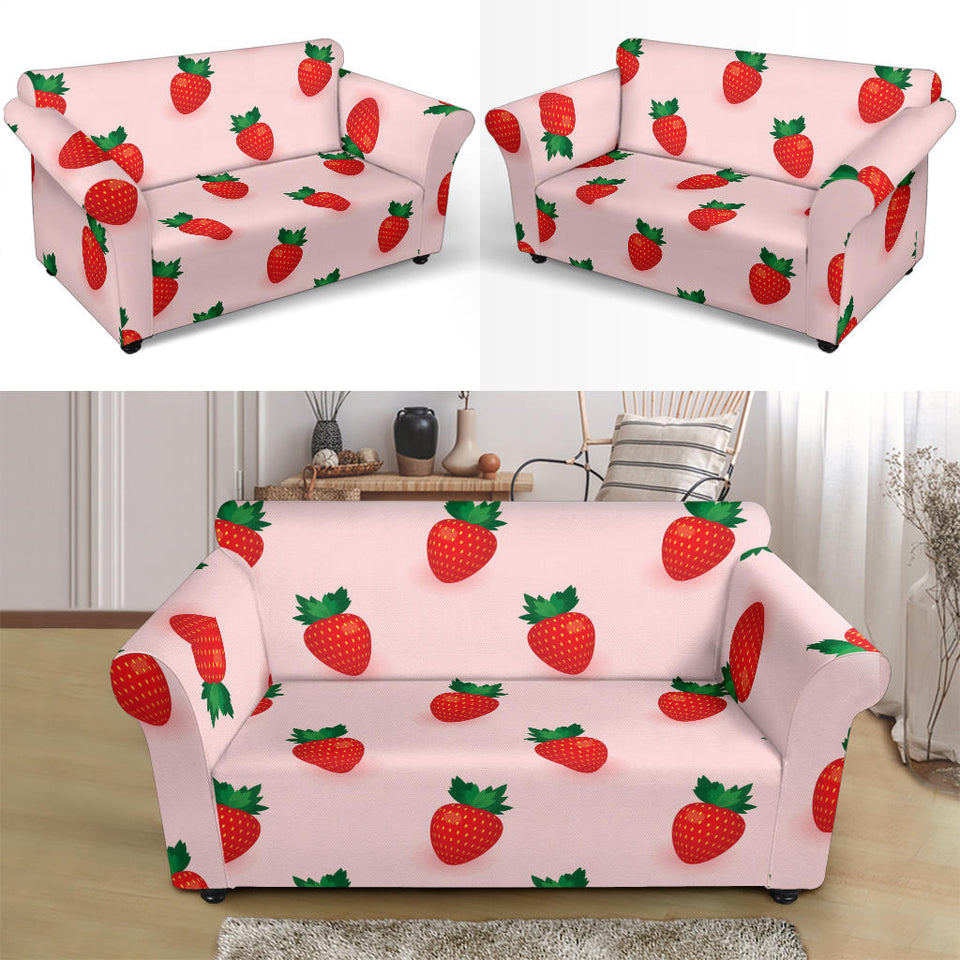 Strawberry Beautiful Pattern Loveseat Couch Slipcover