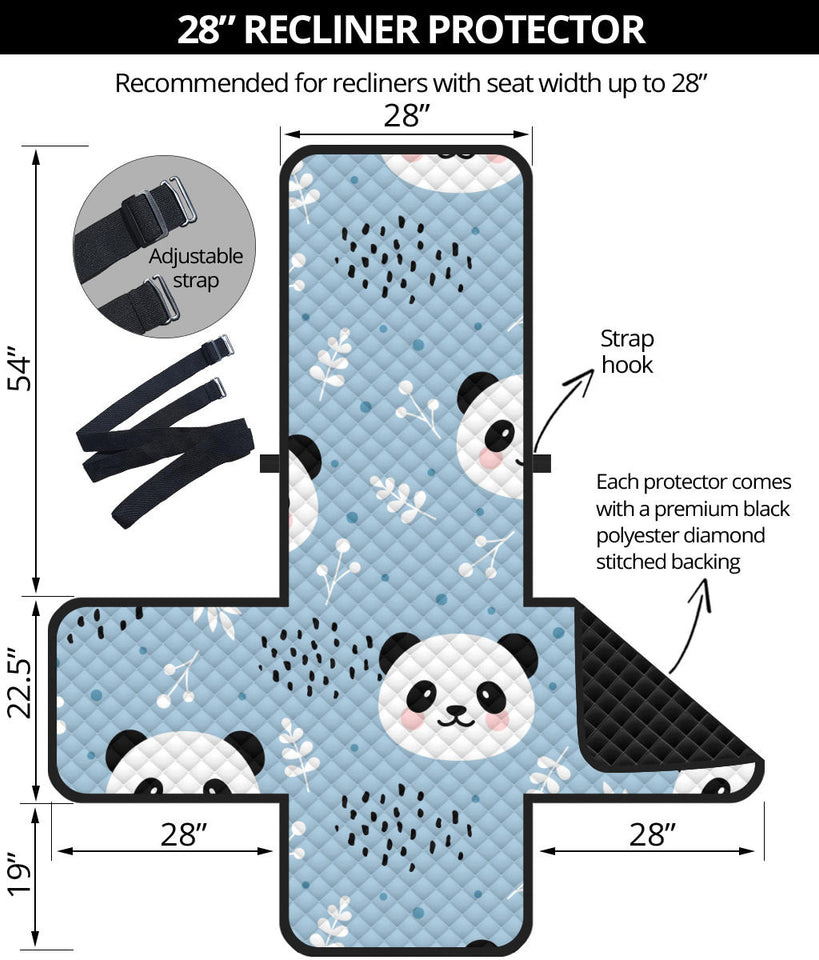 Cute panda pattern Recliner Cover Protector