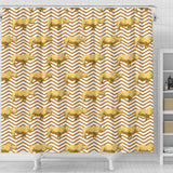 Rhino Yellow Theme Pattern Shower Curtain Fulfilled In US