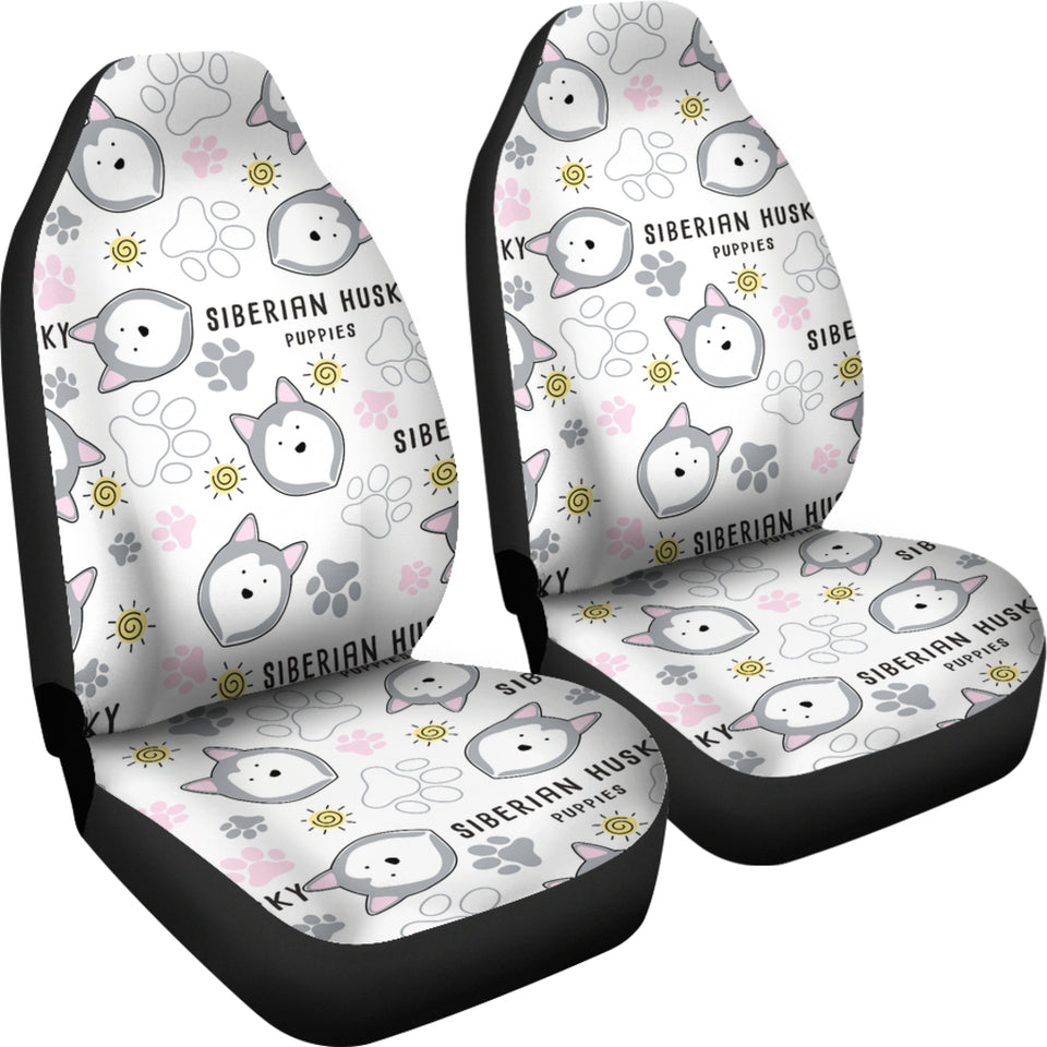 Siberian Husky Design Pattern  Universal Fit Car Seat Covers