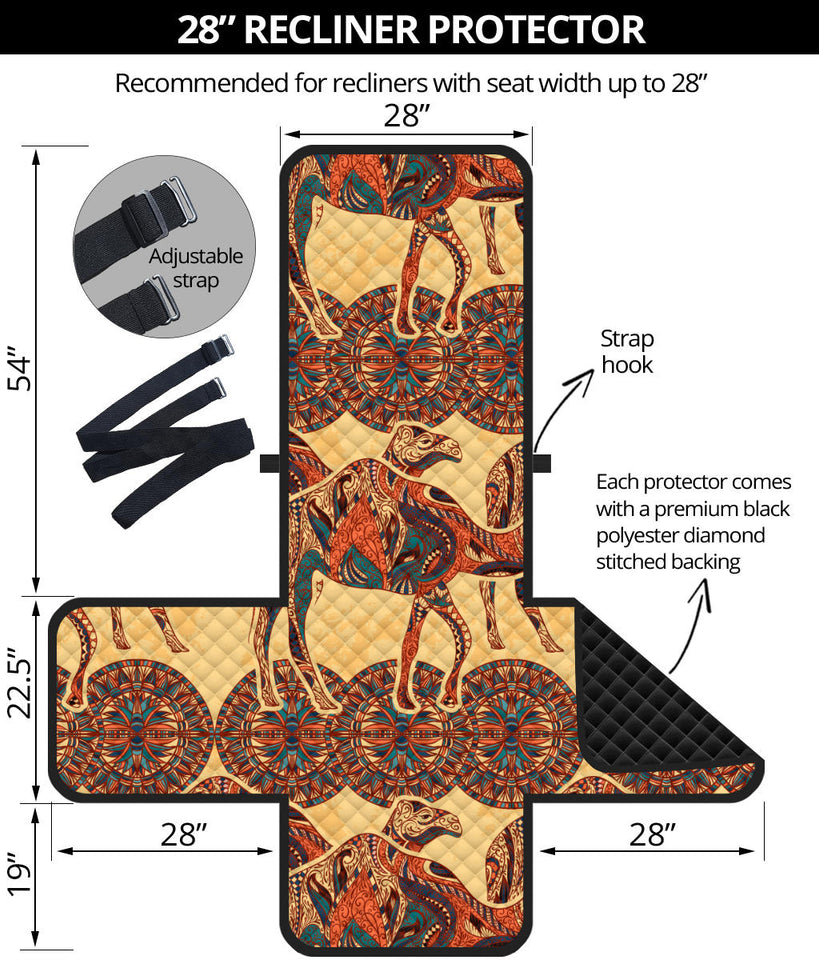 Camel polynesian tribal design pattern Recliner Cover Protector
