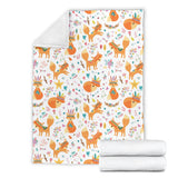 Cute Tribal Fox Pattern Premium Blanket
