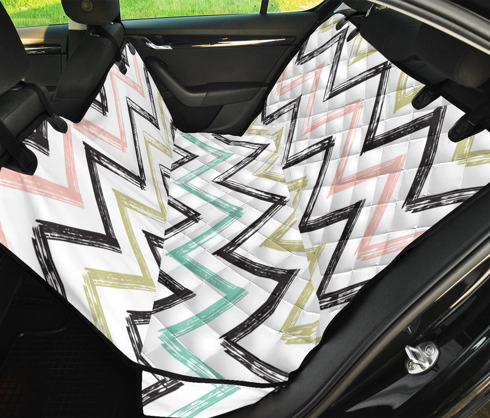 Zigzag  Chevron Paint Pattern Dog Car Seat Covers