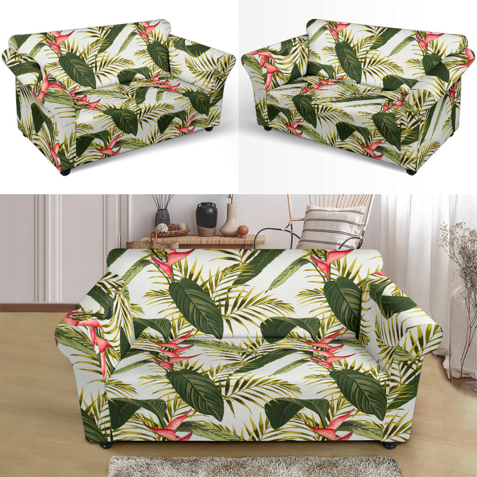 Heliconia Pattern Loveseat Couch Slipcover