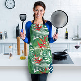 Heliconia Palm And Monstera  Leaves Pattern Adjustable Apron