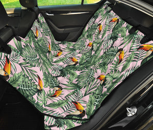 Toucan Tropical Green Jungle Palm Pattern Dog Car Seat Covers