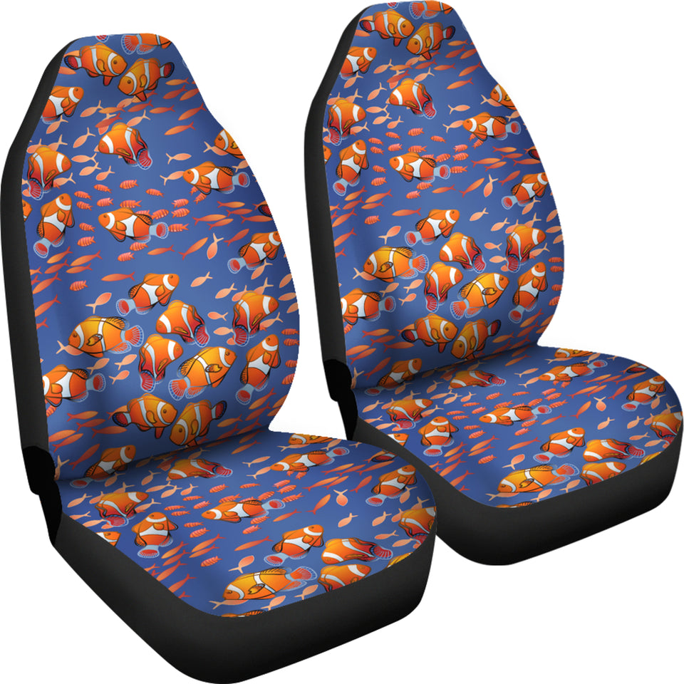 Clown Fish Pattern Print Design 04 Universal Fit Car Seat Covers