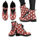 Fire Flame Symbol Design Pattern Leather Boots