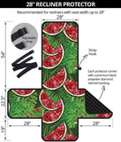 Watermelons tropical palm leaves pattern background Recliner Cover Protector