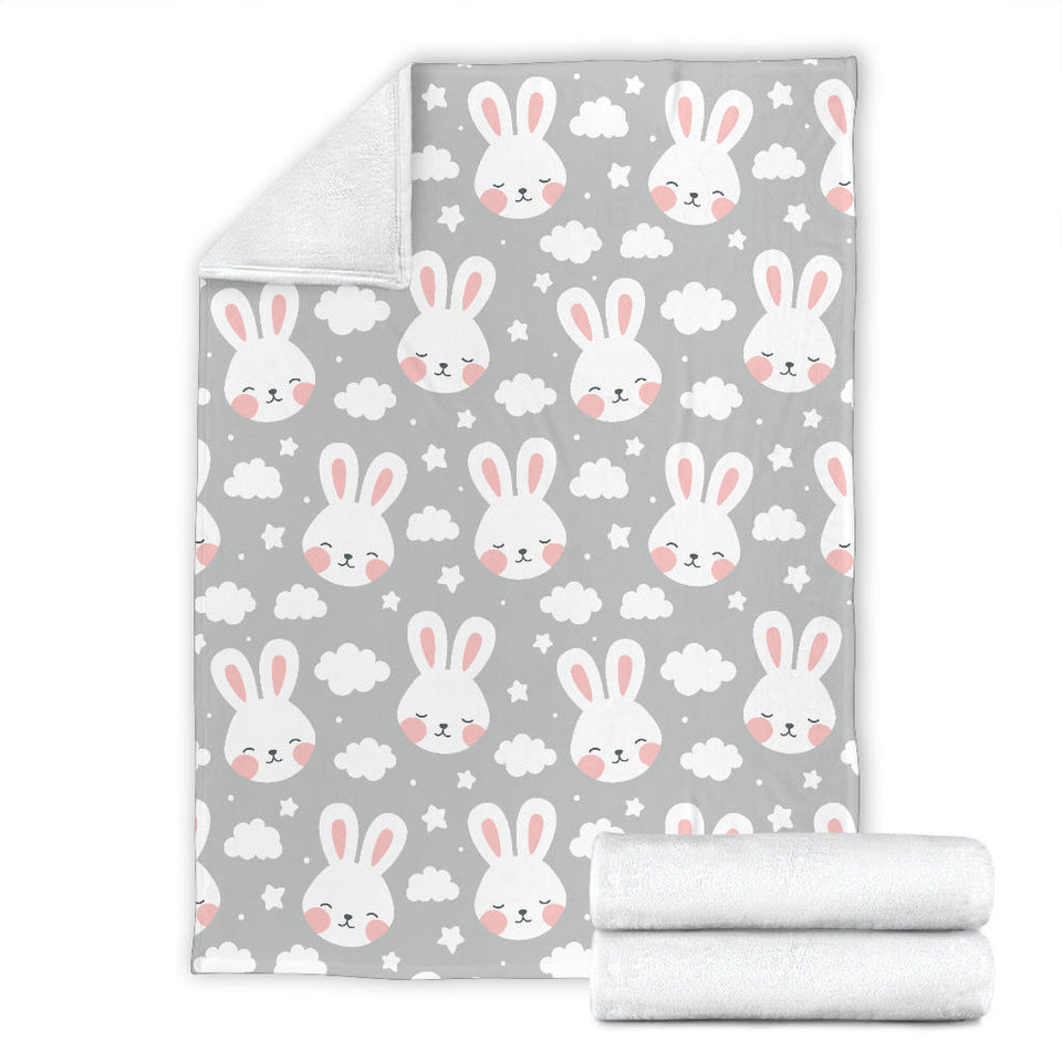 Rabbit Cloud Pattern Premium Blanket