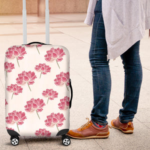 Pink Lotus Waterlily Pattern Luggage Covers