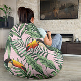 Toucan Tropical Green Jungle Palm Pattern Bean Bag Cover