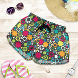Gear Pattern Print Design 03 Women Shorts