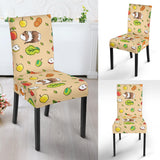 Guinea Pig Pattern Print Design 05 Dining Chair Slipcover