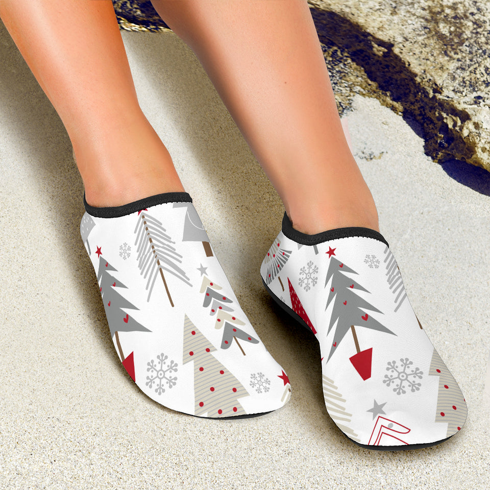 Cute Christmas Tree Pattern Aqua Shoes