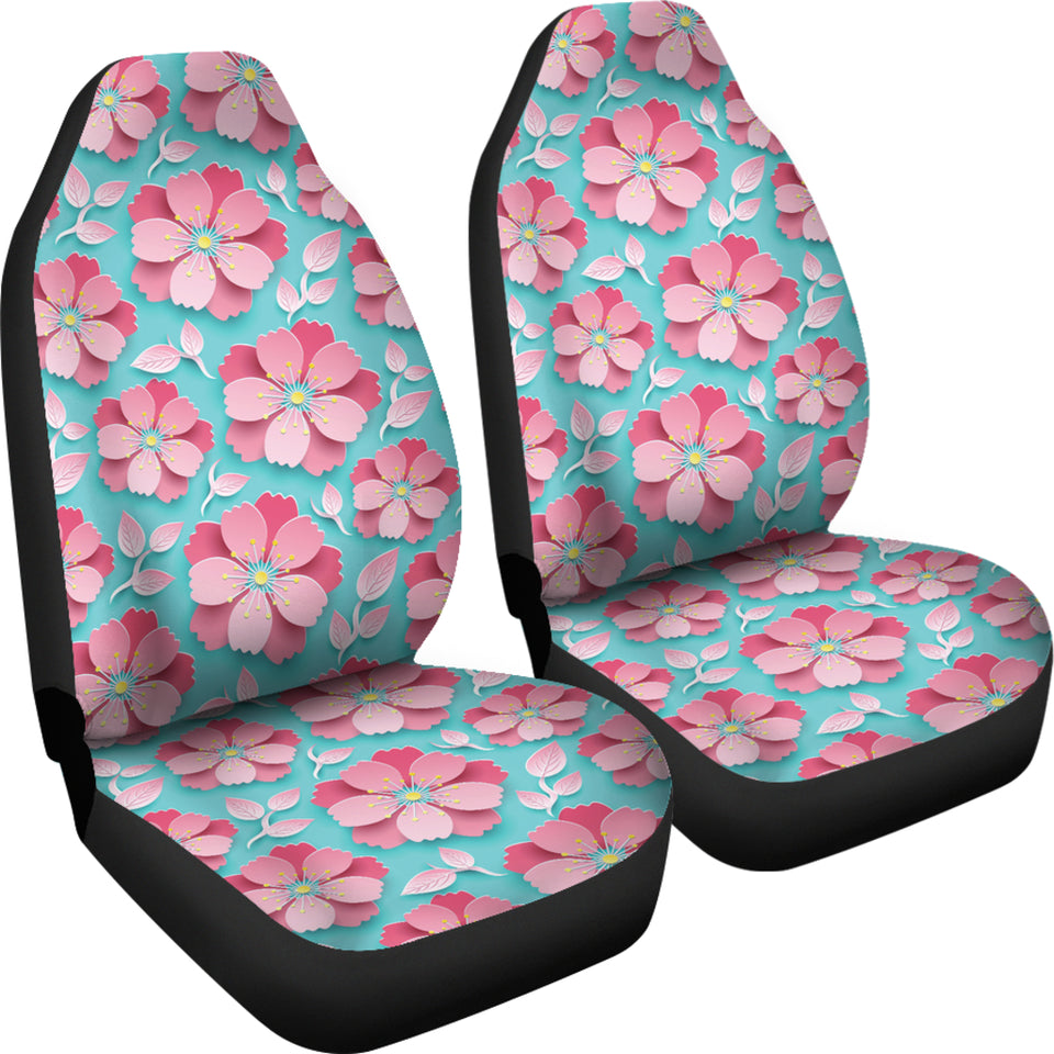 3D Sakura Cherry Blossom Pattern  Universal Fit Car Seat Covers