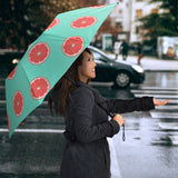 Grapefruit Green Background Umbrella