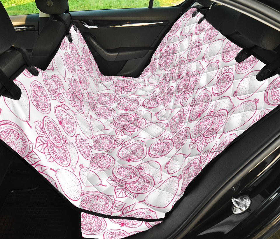 Sketch Guava Pattern Dog Car Seat Covers