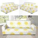 Hand Drawn Sun Pattern Sofa Slipcover