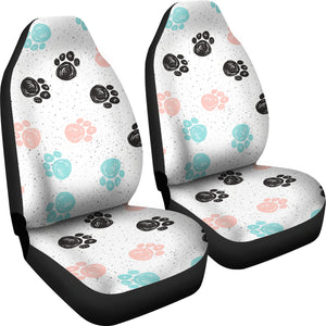Dog Paws Pattern Print Design 04 Universal Fit Car Seat Covers