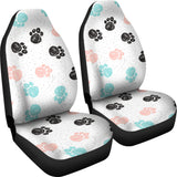 Dog Paws Pattern Print Design 04 Universal Fit Car Seat Covers
