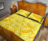 lemon pattern Quilt Bed Set
