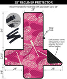 Beautiful dragonfly pink background Recliner Cover Protector