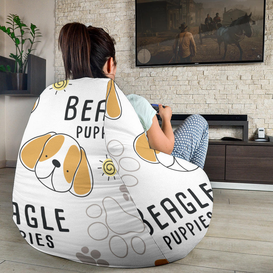 Cute Beagle Dog Pattern Background Bean Bag Cover