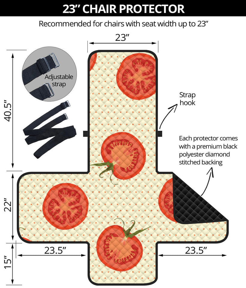 Tomato dot background Chair Cover Protector