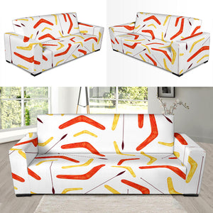 Waterclor Boomerang Australian Aboriginal Ornament Sofa Slipcover