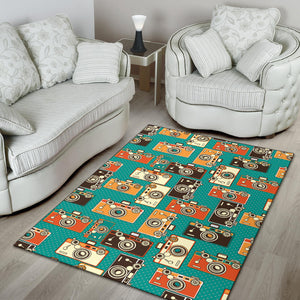 Camera Pattern Print Design 03 Area Rug
