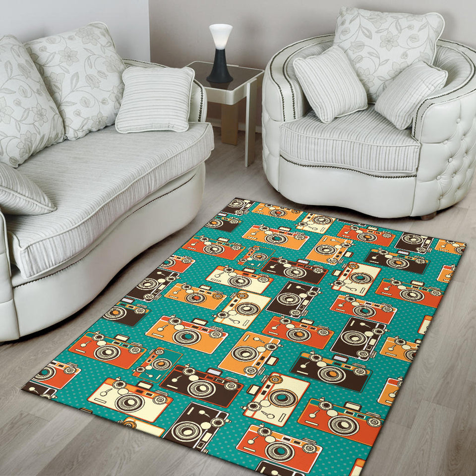 Camera Pattern Print Design 03 Area Rug