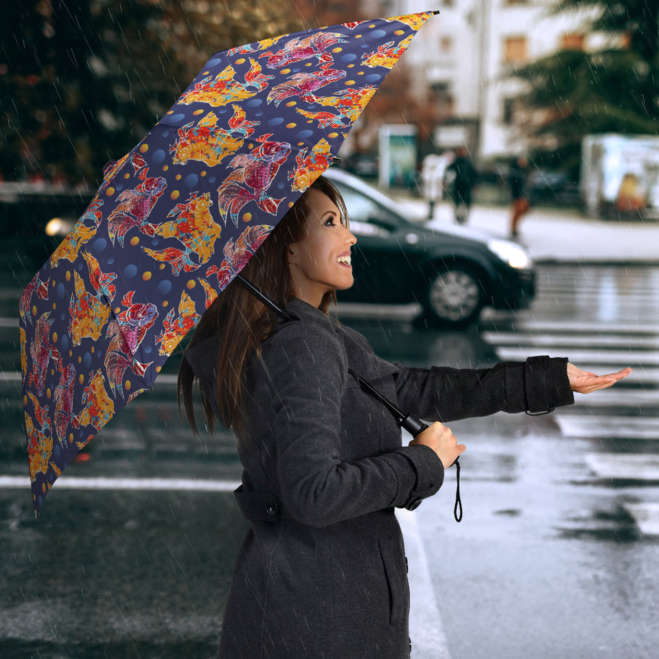 Goldfish Pattern Print Design 05 Umbrella
