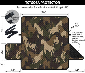 Horse Camo Camouflage Pattern Sofa Cover Protector