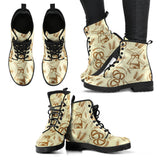 Windmill Wheat Pattern Leather Boots