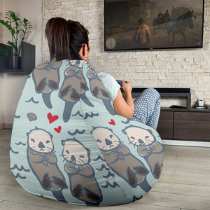 Lovely Sea Otter Pattern Bean Bag Cover