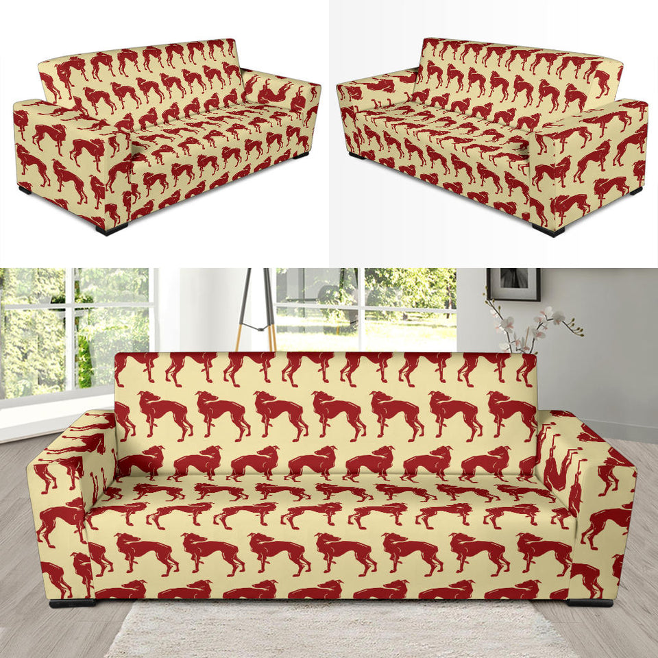 Greyhound Pattern Print Design 04 Sofa Slipcover