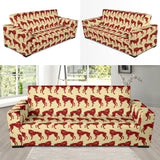 Greyhound Pattern Print Design 04 Sofa Slipcover
