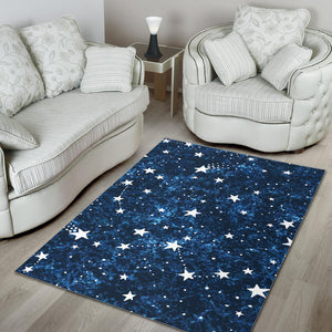 Night Sky Star Pattern Area Rug