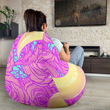 Moon Pink Rose Background Bean Bag Cover
