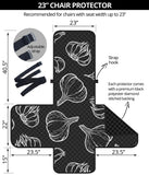 Garlic pattern black background Chair Cover Protector