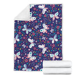 Colorful Butterfly Flower Pattern.Eps Premium Blanket