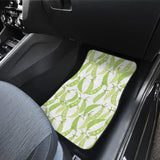Green Peas Pattern Print Design 03 Front and Back Car Mats