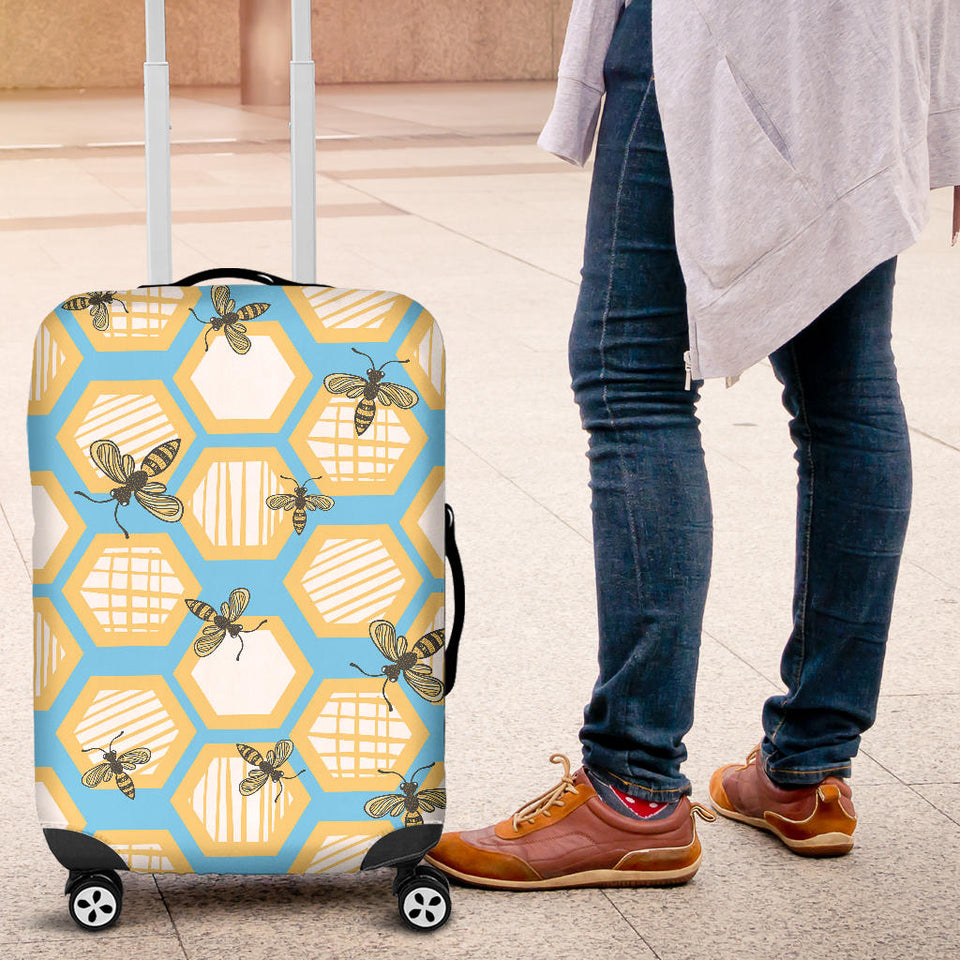 Bee Honeycomb Pattern Luggage Covers