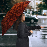 Cocoa Beans Tribal Polynesian Pattern Umbrella