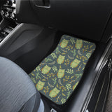 Cute Owls Leaves Pattern Front Car Mats