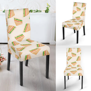 Sandwich Pattern Print Design 01 Dining Chair Slipcover