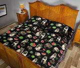Raccoon watermelon pattern Quilt Bed Set