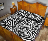 Zebra skin pattern Quilt Bed Set